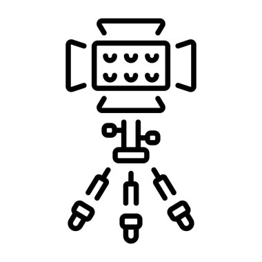Video ışığını temsil eden doğrusal bir simge