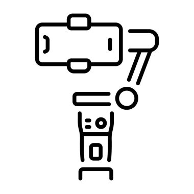 Telefon dengeleyicisini gösteren bir satır biçimi simgesi