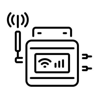 Sinyal güçlendirici gösteren doğrusal bir simge