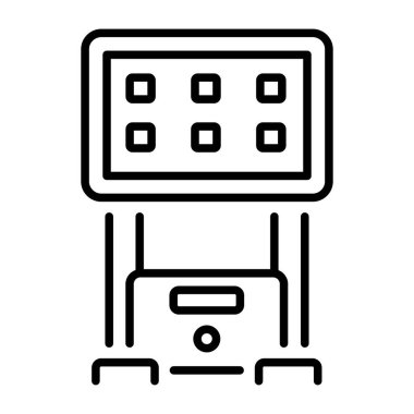Dokunmatik tabloyu temsil eden bir satır biçimi simgesi