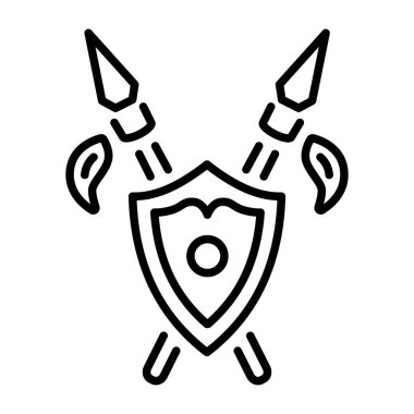 Kabile kalkanını temsil eden bir çizgi biçimi simgesi