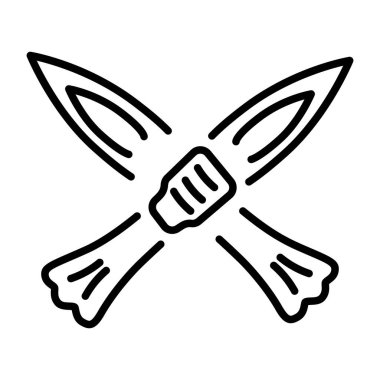 Obsidiyen bıçağı gösteren doğrusal bir simge