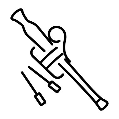 Hava tabancasını gösteren doğrusal bir simge