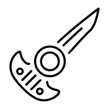 Eklem silahını tasvir eden doğrusal bir simge