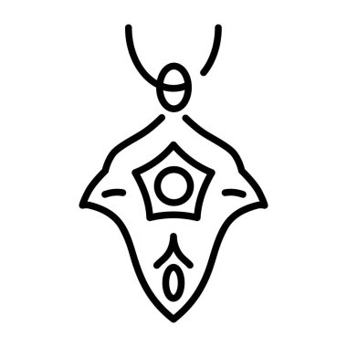 Bir taş tılsımı temsil eden doğrusal bir simge