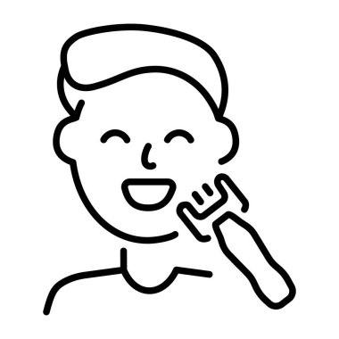 Bir budayıcı tasvir eden bir satır biçimi simgesi