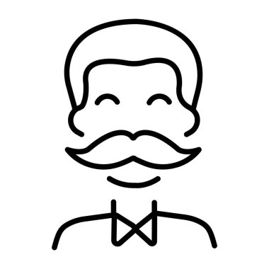 Bıyığı temsil eden doğrusal simge