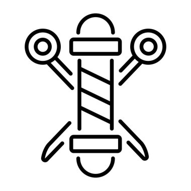 Berber direğini tasvir eden bir çizgi biçimi simgesi