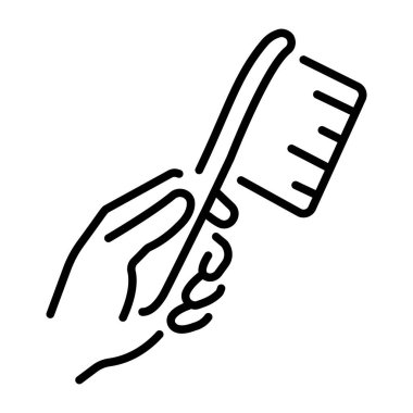 Toz fırçası gösteren bir satır biçimi simgesi