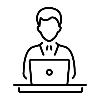 Kullanıcıyı gösteren bir taslak biçim simgesi