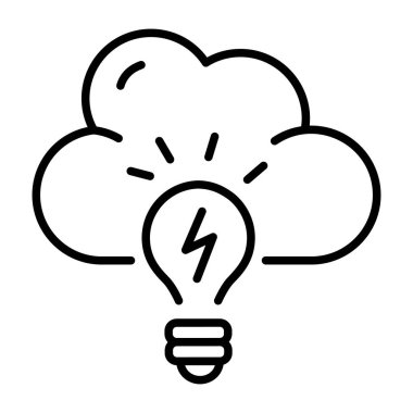 Bulut yeniliğini gösteren bir taslak biçim simgesi