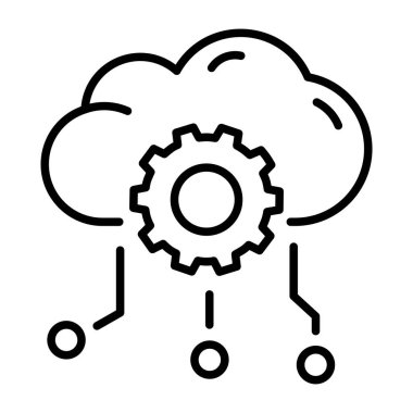 Bulut ayarlarını gösteren bir satır biçimi simgesi