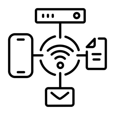 Bağlantıyı gösteren bir satır biçimi simgesi