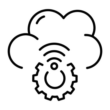 Bulut bağlantısını gösteren bir taslak biçim simgesi