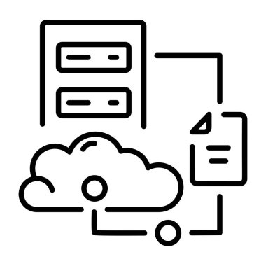 Sunucu tasvir eden bir satır biçimi simgesi