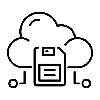 Çevrimiçi veri tasvir eden bir satır biçimi simgesi