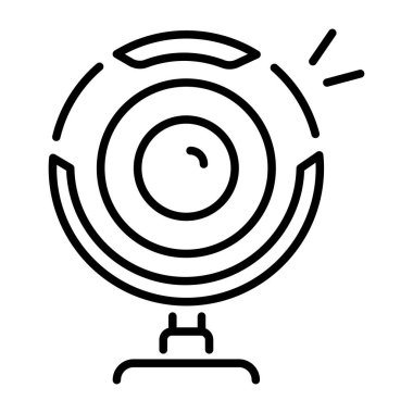 Web kamerası gösteren bir satır biçimi simgesi