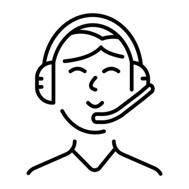 Oyun kulaklığı tasvir eden doğrusal bir simge