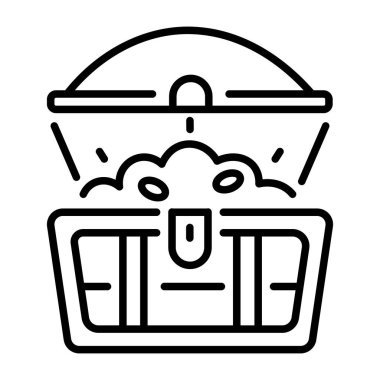 Bir hazineyi temsil eden doğrusal bir simge