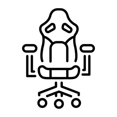 Oyun sandalyesini gösteren doğrusal bir simge