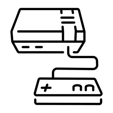 Bir oyun aygıtını gösteren satır biçimi simgesi