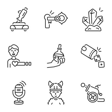 Oyun Varlıkları ve Karakterler Satır Simgeleri Paketi 