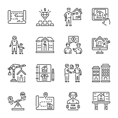 Gayrimenkul İş Satırı Biçimi Simgeleri 