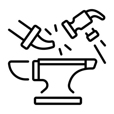 Örs çekicini temsil eden doğrusal bir simge