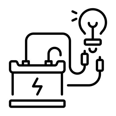 Pil tasvir eden bir taslak biçimi simgesi