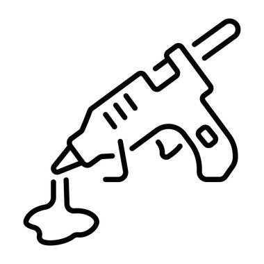 Yapıştırıcı tabancasını temsil eden doğrusal bir simge