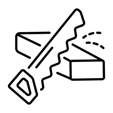 El testeresini gösteren bir satır biçimi simgesi