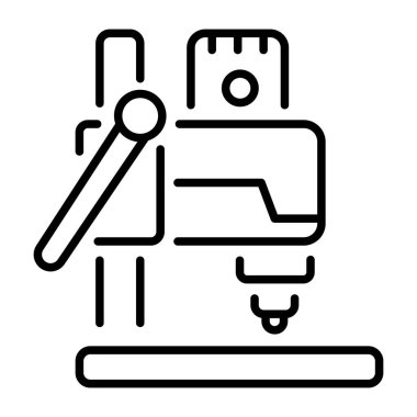 Çekirdek sondajcısını gösteren bir taslak biçim simgesi