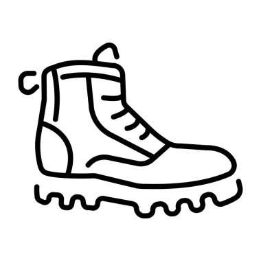 Güvenli ayakkabıları gösteren satır biçimi simgesi