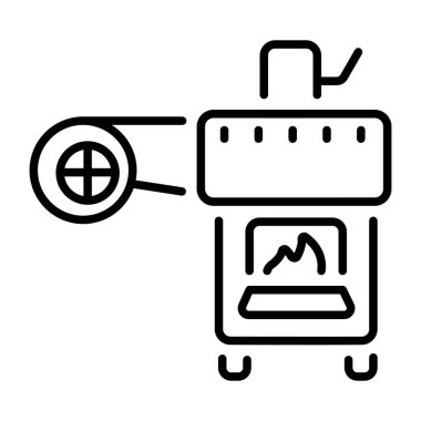 Sanayi fırınını temsil eden doğrusal bir simge