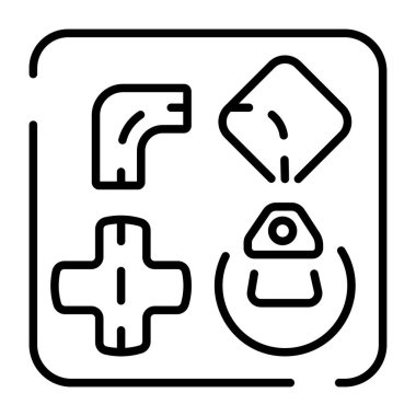 Mantık labirentini temsil eden bir taslak biçim simgesi