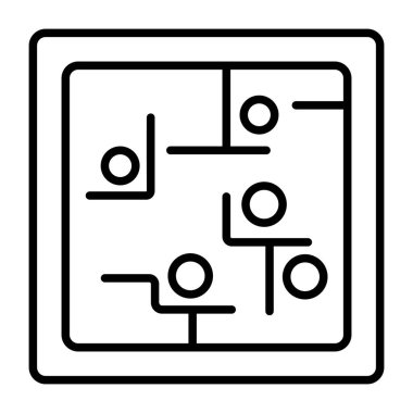 Quoridor oyununu gösteren bir satır biçimi simgesi