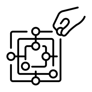 Morris oyununu gösteren bir taslak biçim simgesi
