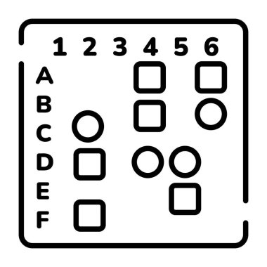 Dahi karesini tasvir eden bir satır biçimi simgesi