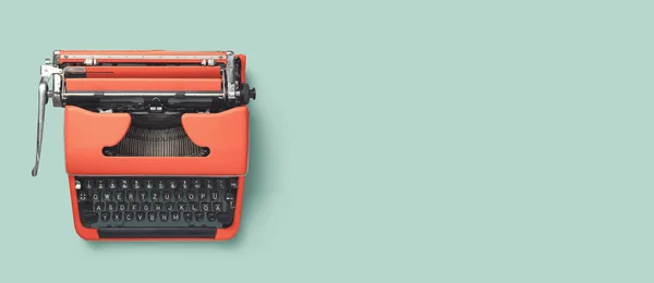 Retro Banner Oder Kopfbild Mit Roter Schreibmaschine Aus Den 60Er — Stockfoto