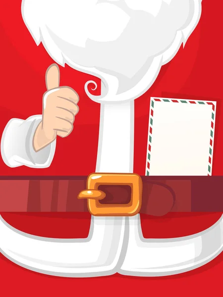 Santa Claus Garnitur Którzy Chcą Listu Dołączony Skórzany Pas Boże — Wektor stockowy