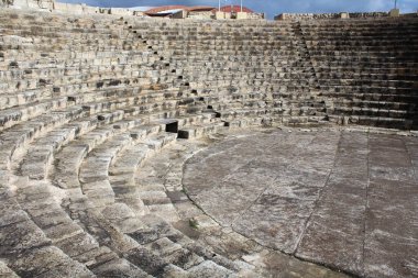 Kıbrıs adasındaki harabe antik Kourion kentinde kolezyum