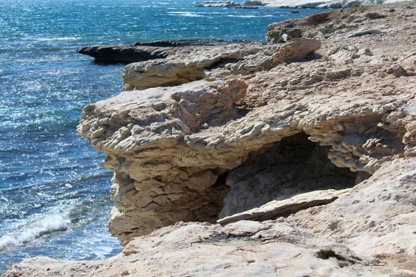 Mare Con Rocce Bianche Mediterraneo — Foto Stock