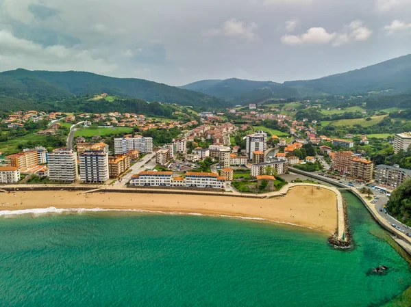 Аерофотозйомка Пляжу Бакіо Бікабія Країна Басків Іспанія — стокове фото