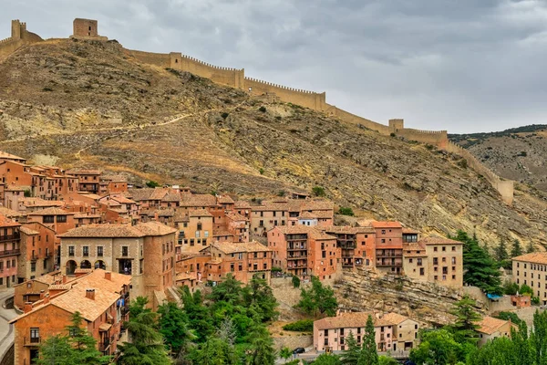 Vistas Ciudad Muralla Medieval Albarracín Declarada Monumento Nacional España —  Fotos de Stock
