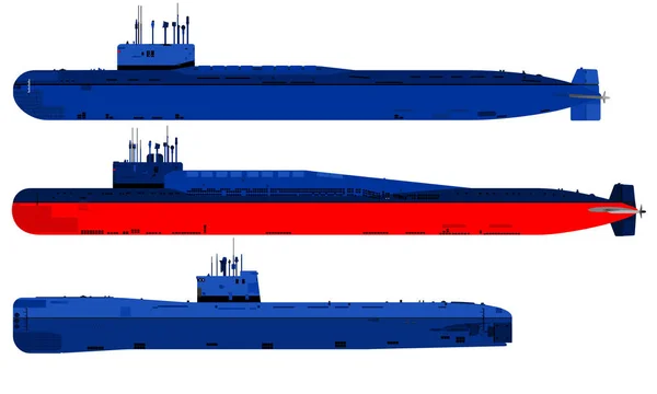 Ilustraciones Sofisticado Resistente Combate Submarino Defensa — Vector de stock