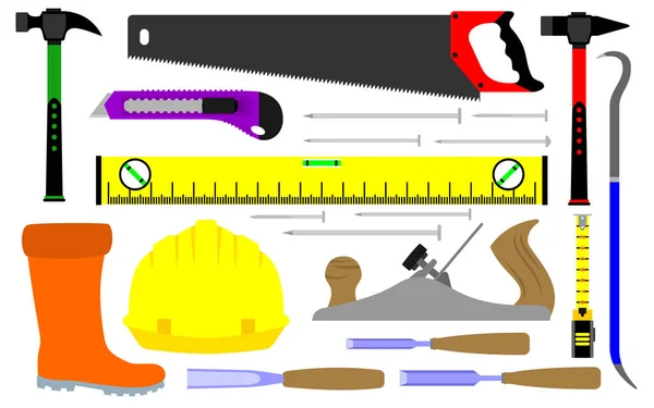 Illustrations Divers Outils Pour Les Constructeurs — Image vectorielle