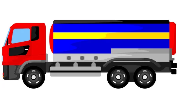 Illustration Camion Citerne Carburant — Image vectorielle