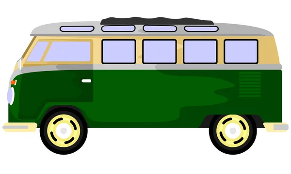 家族のためのアンティーク車運輸ツールの図 — ストックベクタ