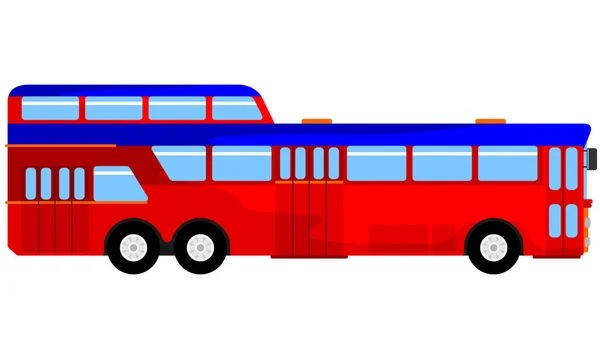 Illustration Von Farbenfrohen Öffentlichen Verkehrsmitteln — Stockvektor