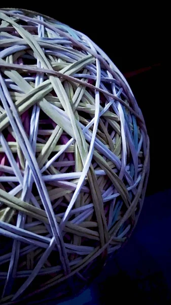 close-up photo of the rubber band ball, the photo is large enough so that it won\'t break if enlarged. photos can be used as illustrations in magazines, newspapers and others.